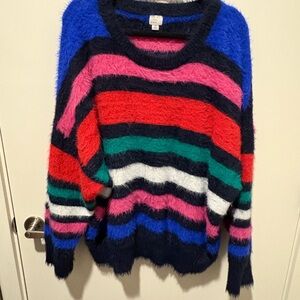 A New Day Blue and Pink Crew Neck Sweater